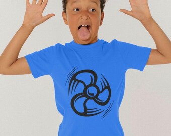 Children’s Fan T-shirt, Organic Cotton Top For Kids Who Love Fans