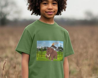 Woolly Mammoth T-shirt, Organic Cotton Mammoth Top