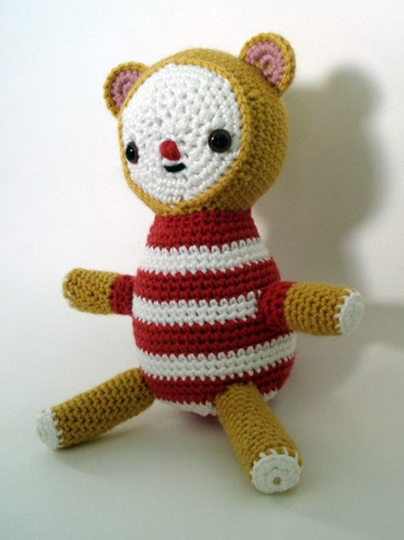 CROCHET PATTERN Amigurumi Circus Bear PDF Instant Download Baby Shower Gift image 3