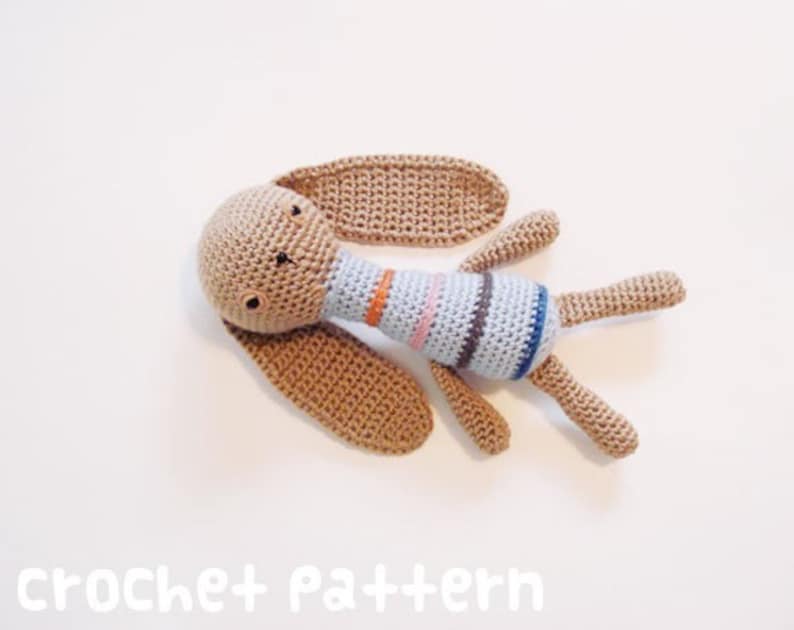 CROCHET PATTERN Amigurumi Bunny PDF Instant Download Cute Baby Shower Gift image 1