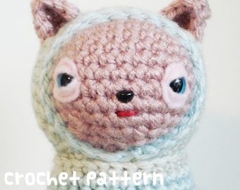 CROCHET PATTERN - Amigurumi Hoodie Bear - PDF Instant Download - Plushie Stuffed Animal