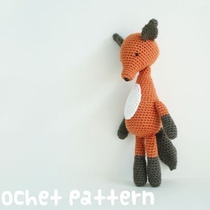 CROCHET PATTERN Amigurumi Fox PDF Instant Download Cute Baby Shower Gift image 1