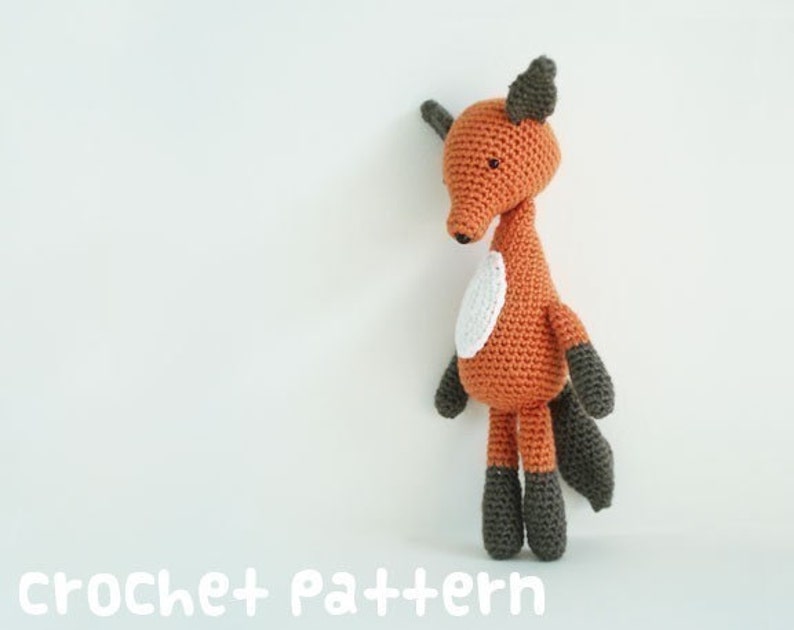 CROCHET PATTERN Amigurumi Fox PDF Instant Download Cute Baby Shower Gift image 1