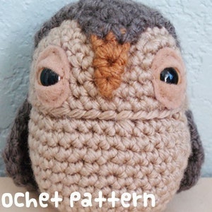 CROCHET PATTERN Amigurumi Owl PDF Instant Download Miniature Woodland Plushie image 1