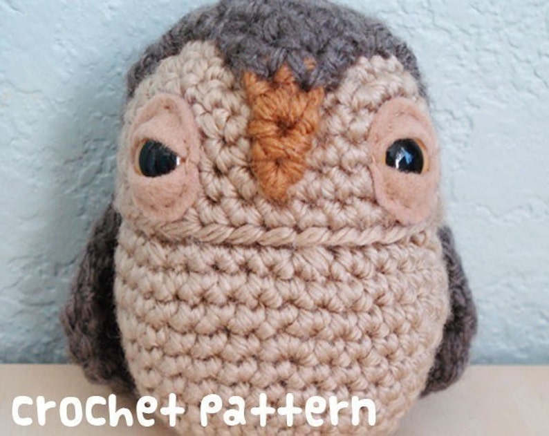 CROCHET PATTERN Amigurumi Owl PDF Instant Download Miniature Woodland Plushie image 1