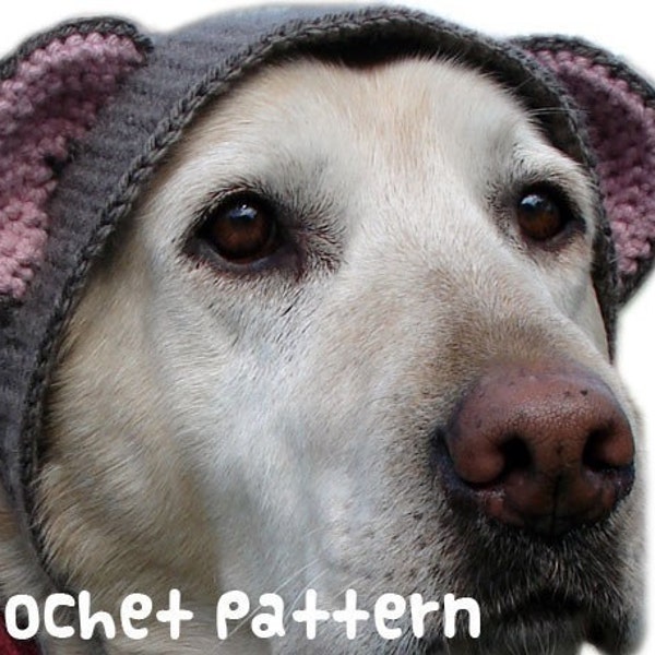 CROCHET PATTERN - Pet Hat Costume - PDF Instant Download - Large Dog Teddy Bear - Cute Halloween Disguise