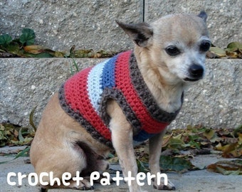 CROCHET PATTERN - Dog Sweater - PDF Instant Download - Cute Chihuahua Shirt