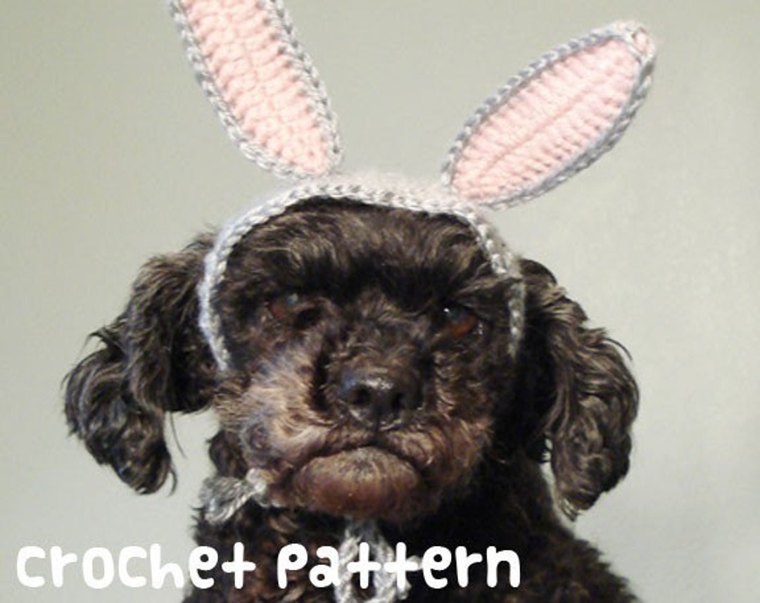 CROCHET PATTERN - Pet Hat Costume - PDF Instant Download - Bunny Rabbit ...
