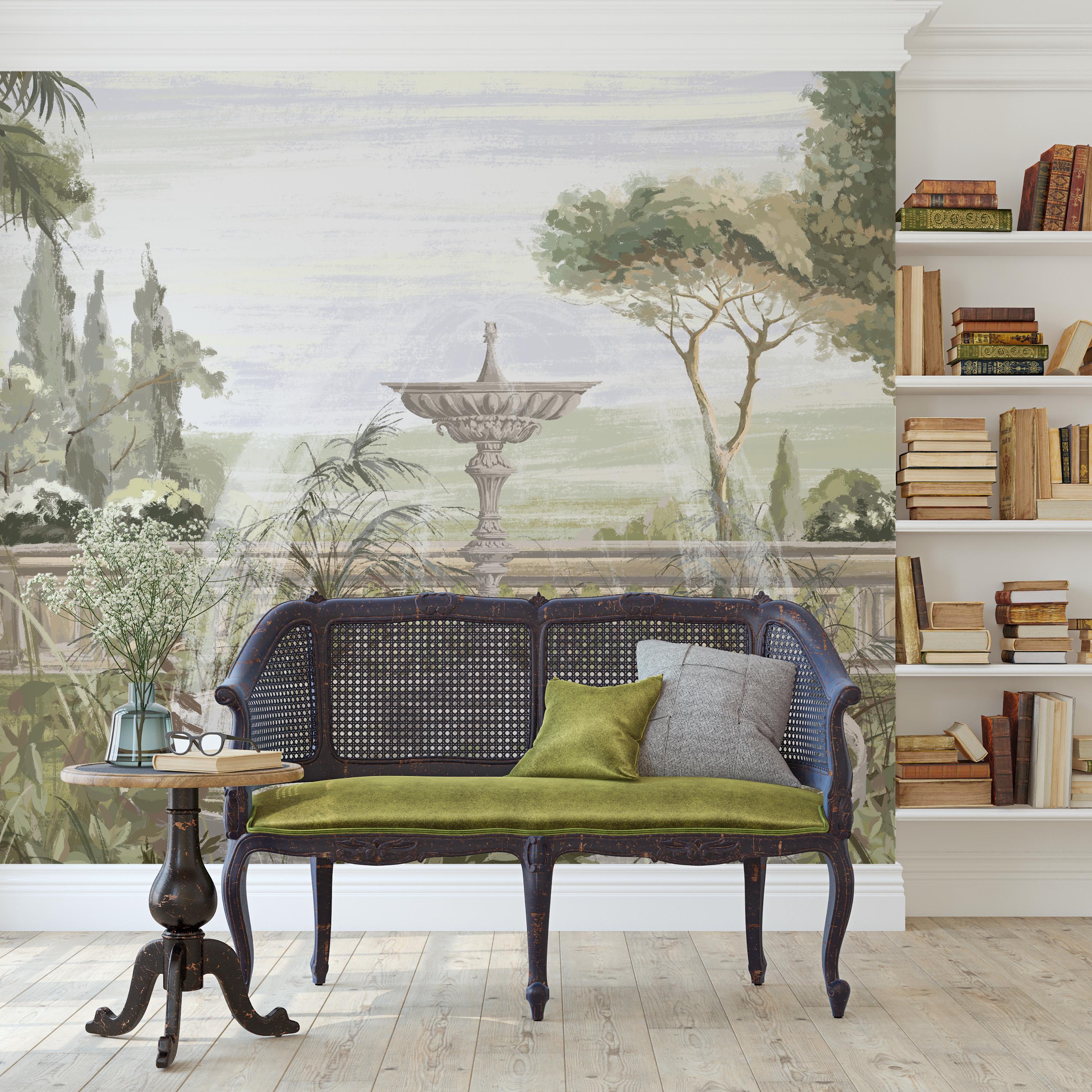 Secret Garden Mural: Light & Bright Peel and Stick Wallpaper - Etsy