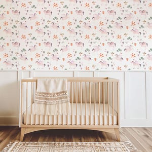 Unicorn Dreams, removable wallpaper, mural, adorable unicorn pattern, peel and stick wall covering home decor