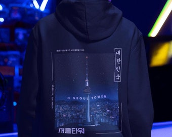 N Seoul Tower Hoodie: Korean Skyline Pullover