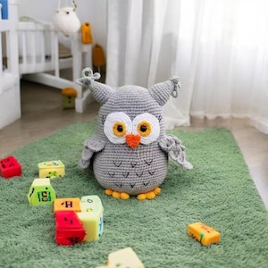 Amigurumi Owl, Handmade Owl Toy, Crochet Owl, Cute Owl Plush, Baby Owl Toy, Owl Gift, Owl Decor, Yarn Owl, Baby Gift, Soft Crochet Toy