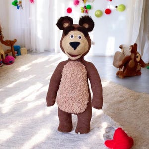 Giant Bear Plush, Amigurumi Bear, Handmade Teddy Bear, Cuddly Bear, Custom Bear Plush, Big Stuffed Bear, Crochet Bear