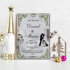 Süße Hochzeitseinladungskarte, Printable Hochzeitseinladung, Hochzeitsfeier lädt ein, Instant Download, Besondere Karte. Pdf.