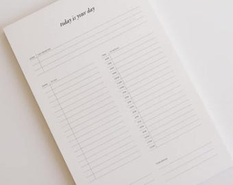 Daily Planner Notepad: Cream Paper, Tear-Off Pages
