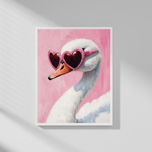 A Cute Swan with a Love Theme|maximalist decor| High-Resolution Digital Download | Perfect for Wall Art or Cards 33