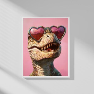 A Cute T-Rex with a Love Theme| maximalist decor| High-Resolution Digital Download | Perfect for Wall Art or Cards 94