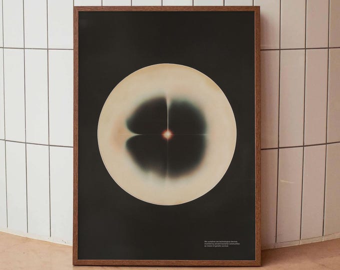 Vintage "We ourselves are technological devices" 60s 70s post-modern poster (Physical Print)