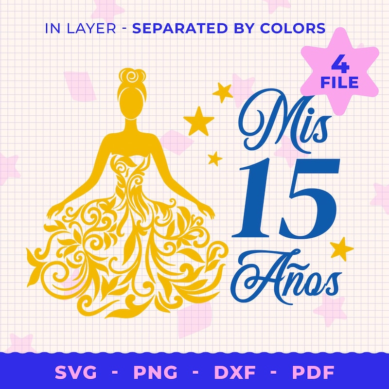 Quinceañeras vector - Etsy México