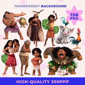 Moana 2 PNG, Moana PNG Bundle, Moana png, Moana Anniversaire clipart, Moana Clipart Téléchargement instantané,