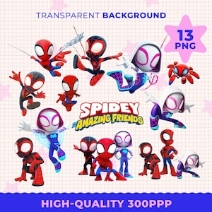 Spidey and his Amazing Friends PNG Clipart, Superhero clipart, Superhero PNG, Spidey iron on printable, Spidey and his Amazing Friends shirt