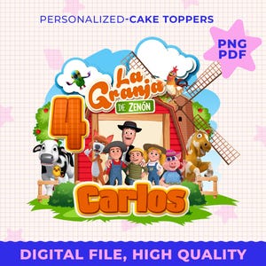 La Granja de Zenon Cake Topper, La Granja de Zenon Party Decoration, La Granja de Zenon Party Supplies, La Granja de Zenon Birthday
