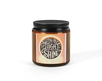 Scented Soy Candle (Multi-Size, Amber Jar)