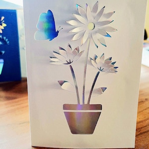 Digitale Schneideplotter-Datei –  3D-Karte mit Blumen, 3D Effekt – Perfekt für Geburtstag, Muttertag & besondere Anlässe