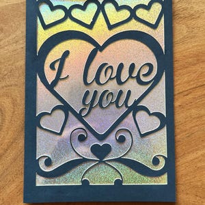 Grußkarte für Muttertag, Valentinstag, Geburtstag oder als Liebesbotschaft - SVG Datei für Schneideplotter