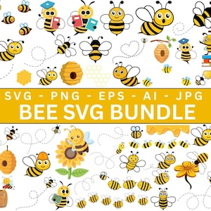 Bee Svg Bundle, Bumblebee Svg, Honeycomb Svg, Bee Clipart, Bee cut files for cricut, Bee Lover Svg, Bee Pun Svg, Queen Bee Svg
