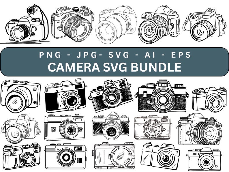 Camera SVG Bundle, Camera Vector File, Photography Svg, Camera ...