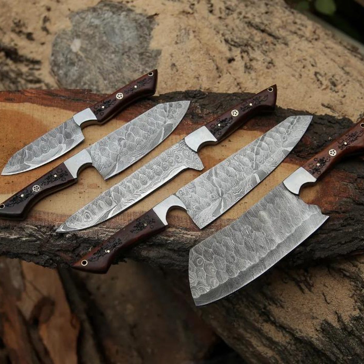 Damascus CHEF Set of 5 Piceces ,custom Handmade Chef SET , Handmade Damascus Chef Set ,personalized Gift for Mother , GIFT - Etsy Canada