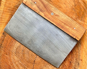 Handgeschmiedeter Damast-Stahl Teigschneider | Bench Schaber, Chopper & Koch Werkzeug | Handwerklich gefertigt