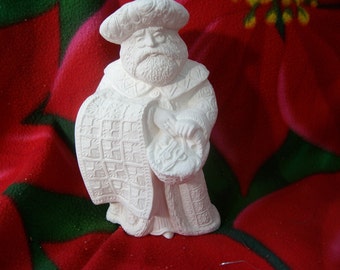 Quilted Santa claus in bisque Ready for you to paint