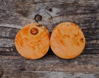 suspended in clear acrylic with micro pink glitter. 20/%offsummersale 30mm Original 3D cast Sweet Gum pod plugs Fire opal inlay