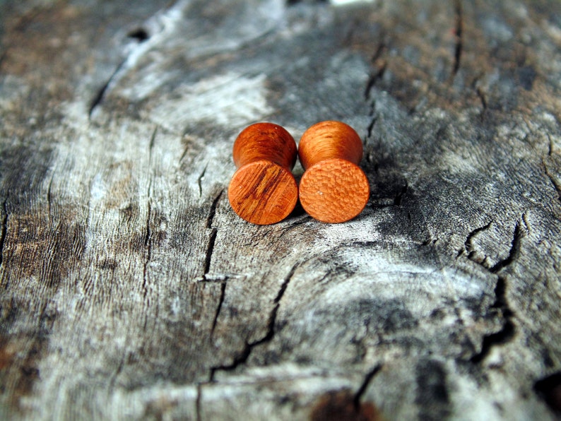 6.25mm Black Cherry burl wood ear plugs hand turned 2 gauge Etsy