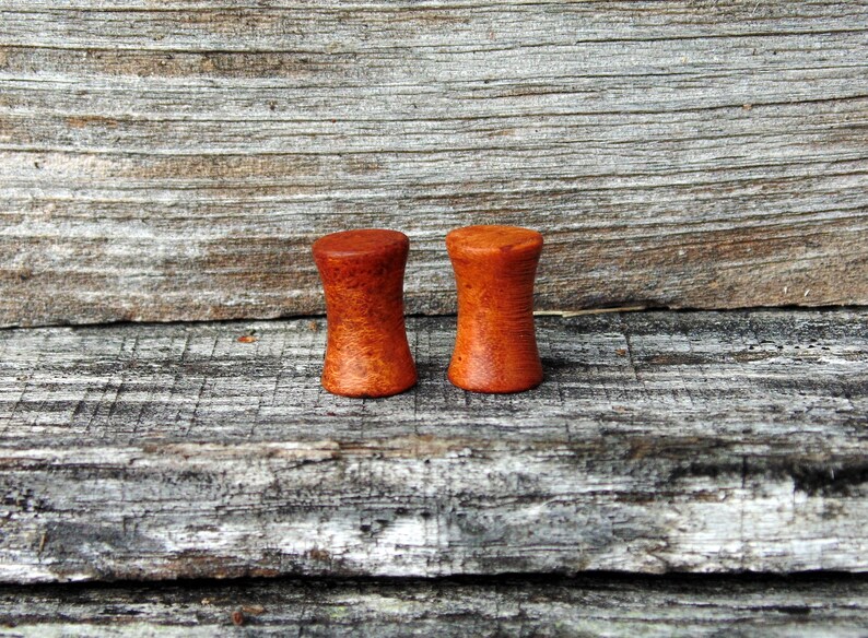 6.25mm Black Cherry burl wood ear plugs hand turned 2 gauge Etsy