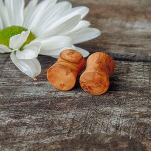 9.4mm Olive Wood ear plugs, 00gauge hand turned organic gauges. Beautiful grain on these faces!