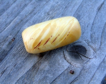 Beautiful Box Elder burl & Copper dread bead, hand crafted bead, dreadlock, braid bead, lariot bead, knife lanyard paracord pull bead
