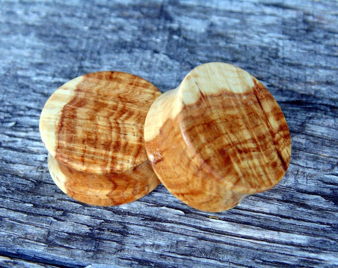 25mm Killer Black Ash Burl Wood Ear Plugs 1 Gauge Hand Etsy