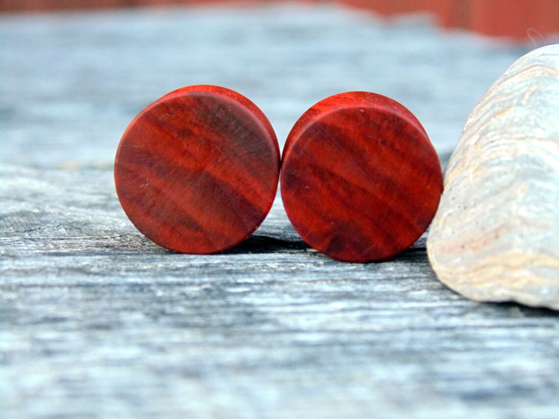16mm Redheart Wood Ear Plugs Organic Beautiful Hand Crafted Etsy