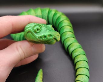 Ball Python fidget articulated figurine, 3D Printed