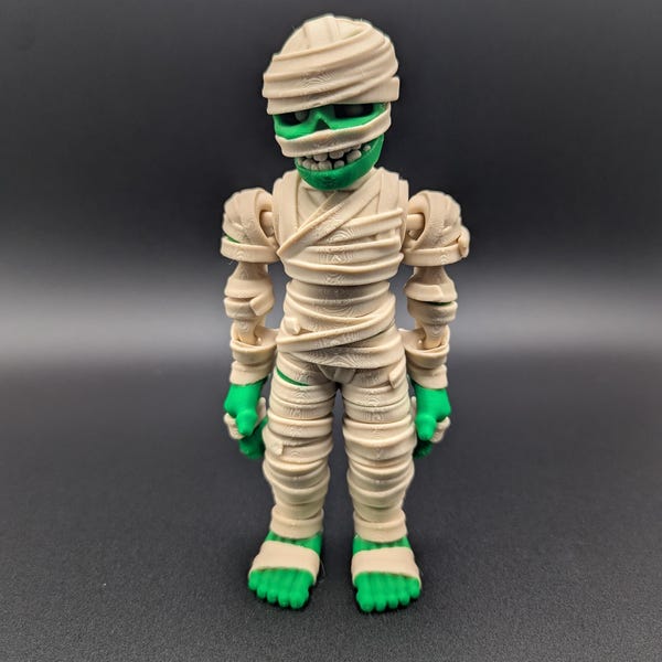 Mummy & Sarcophagus fidget articulated figurine 3D printed