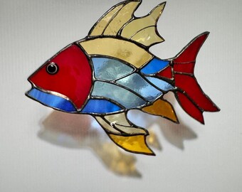 Handgemachter Glasmalerei Clownfisch Suncatcher: Ocean Decor