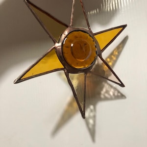Handmade Stained Glass Sunset: Vibrant Home Decor, Window Art