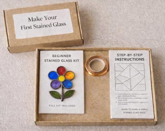 DIY-set glas-in-lood suncatcher – handgemaakt knutselproject voor beginners