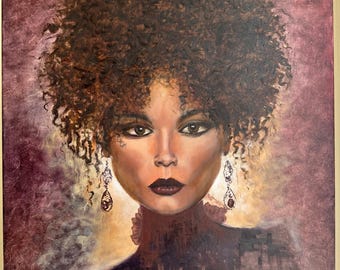 Original Oil Painting – Girl Portrait, Dreamlike Wall Art