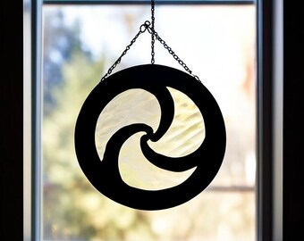 Stained Glass Triskelion Suncatcher - Kinky Gothic Home Decor