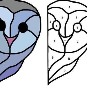 Stained Glass Owl Pattern: DIY Suncatcher PDF Template (Digital Download)