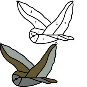 Stained Glass Owl Pattern: DIY Suncatcher PDF Template (Digital Download)